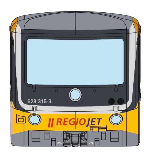 Motorová jednotka 628.315-3 RegioJet DCC