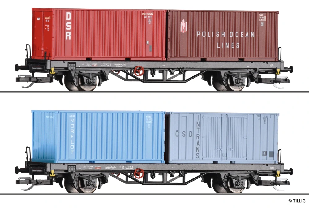 Set kontejnerových vozů Lgkks 4444