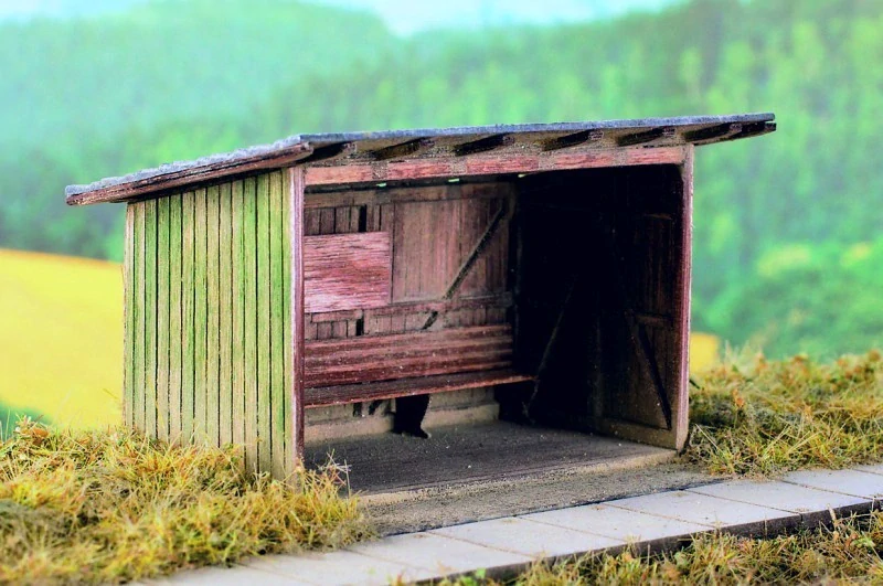 Model Scene Zastávka přístřešek stavebnice TT