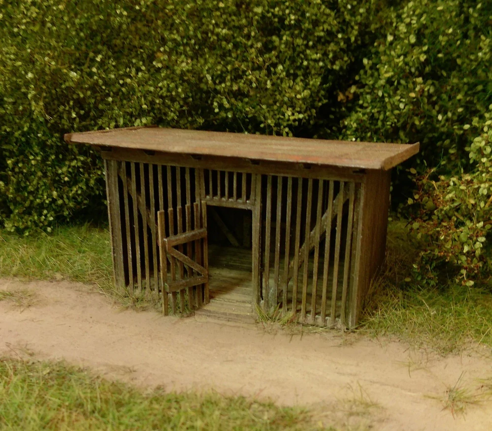 Model Scene Kůlna laťková TT