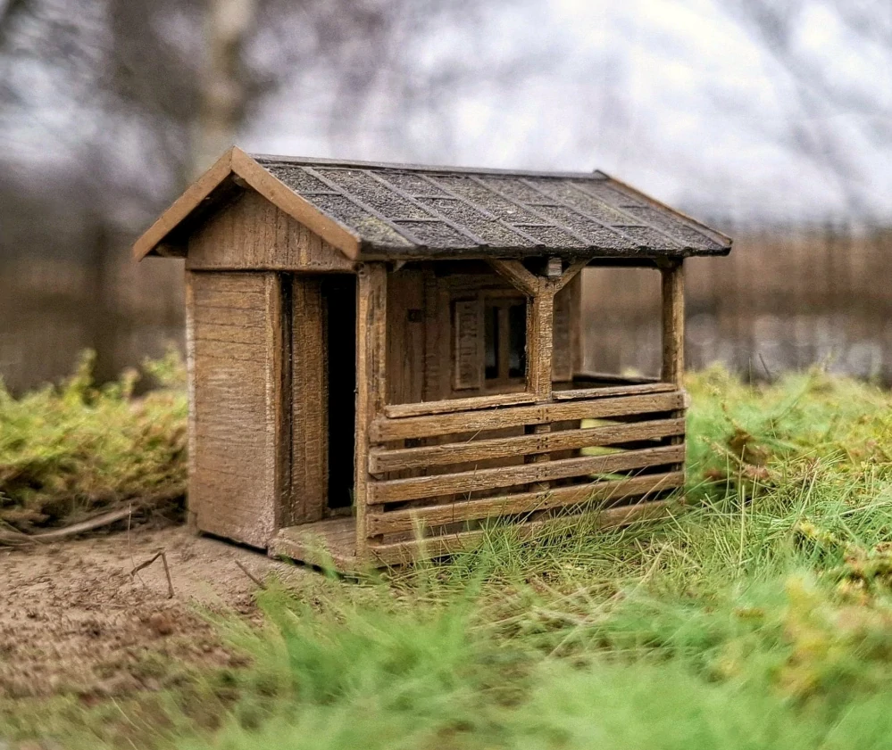Model Scene Zahradní domek dřevěný TT