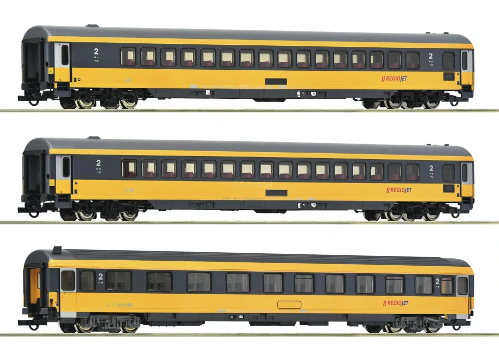 Set 3 osobních vozů, Regio Jet, H0