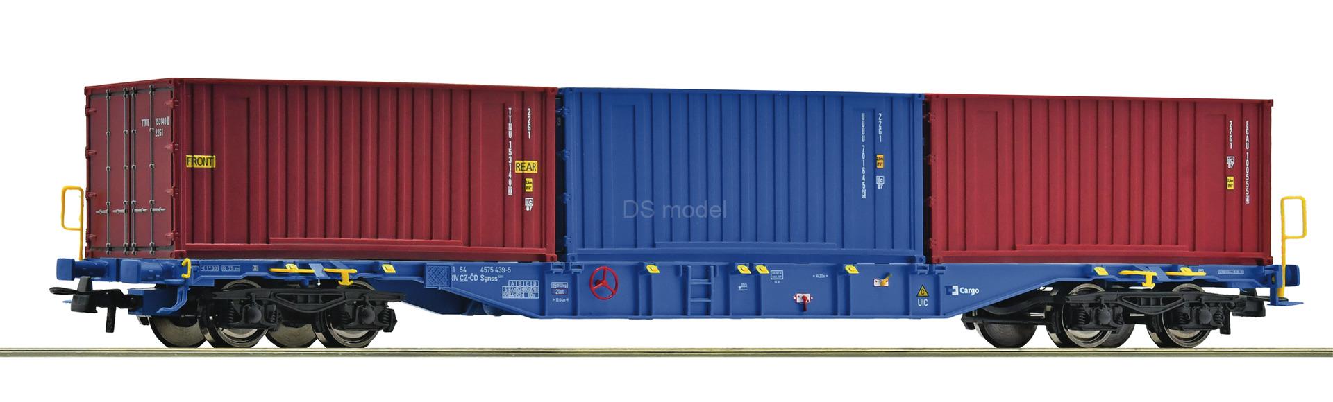 Kontejnerový vůz Sgnss ČD Cargo H0