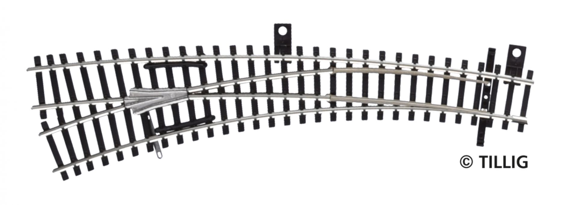 Výhybka oblouková levá