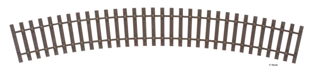 R21 Pražcový pás obloukový 30°/R425mm H0 Tillig 85041