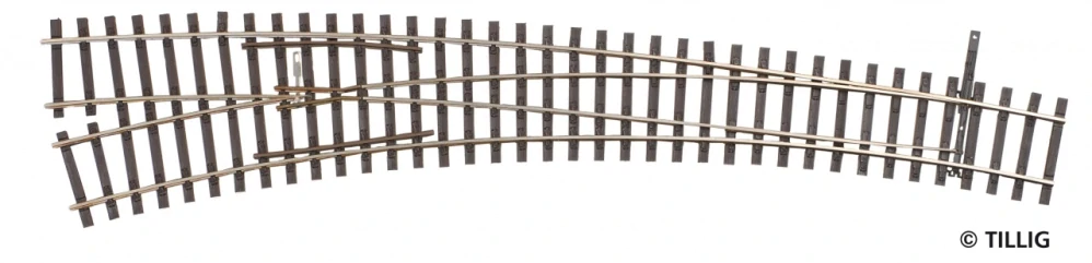 IBW - Oblouková výhybka levá 20,7°/32,7° H0 Tillig 85314