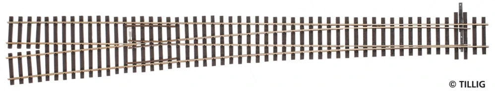 Výhybka levá 6,34°, EW6, 388 mm H0 Tillig 85347