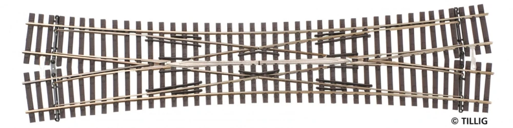 DKW2 - Dvojitá křižovatková výhybka BAESELER H0 Tillig 85391