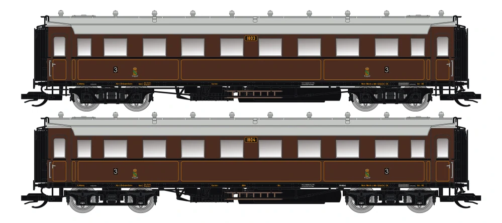 Set osobních vozů C4Ü Sa 07 osvětlení Saxonia 120175