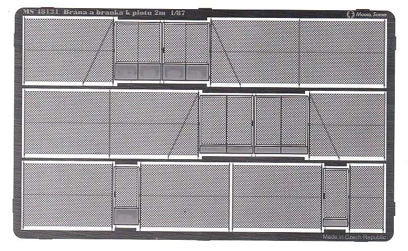 Model Scene Branky a brána k  2m plotu TT