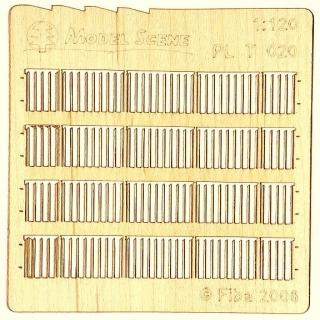 Model Scene Prkenný plot užší prkna šikmý řez
