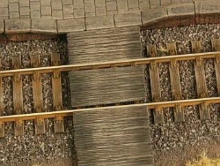 Model Scene Přechod přes koleje TT 18 ks