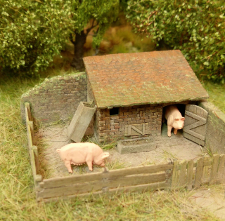 Model Scene Prasečí chlívek TT