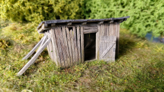 Model Scene Ruina kůlny TT