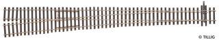 Výhybka levá 6,34°, EW6, 388 mm H0 Tillig 85347
