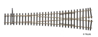 ABW - symetrická oblouková výhybka 15° H0 Tillig 85381
